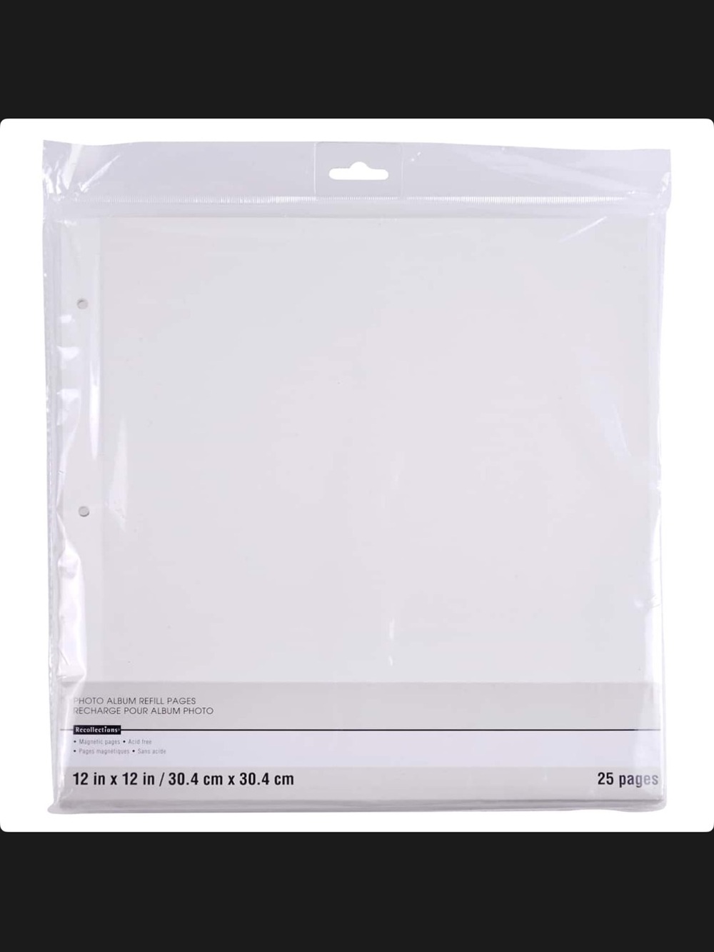 Recollections White Photo Album Refill Pages